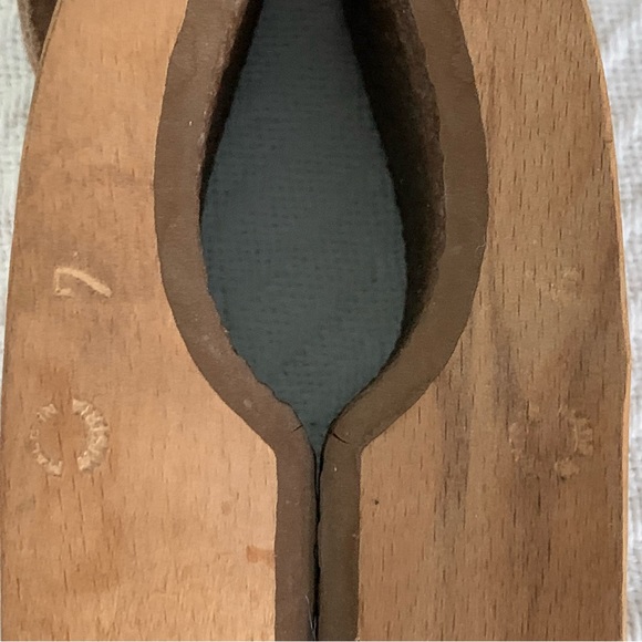 Women’s 7 Vintage 70’s Dr. Scholls Natural Wheat Wooden Exercise Sandals AUSTRIA - Picture 7 of 16